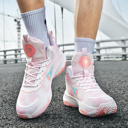Basketball Shoes for Womens and Mens, Breathable Non Slip Outdoor Casual Unisex-Adult Fashion