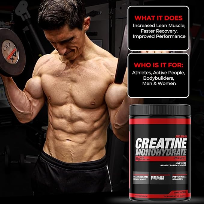 X-CREATINE Pure Micronized Creatine Monohydrate Powder - Supports Muscle Strength, Power, and