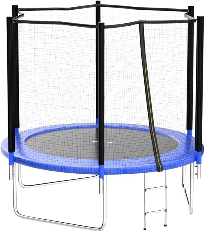 AOTOB 8FT 10FT 12FT 14 FT 15FT Trampoline with Safety Enclosure Net，Outdoor Trampoline with