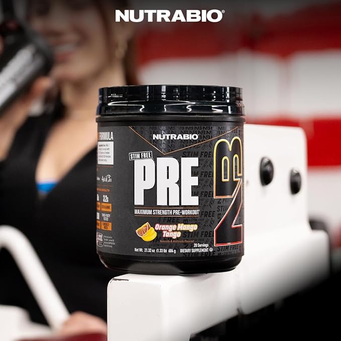 NutraBio STIM-Free PRE Workout for Men, New Formula | Laser Focus, Extreme Pumps | Performance