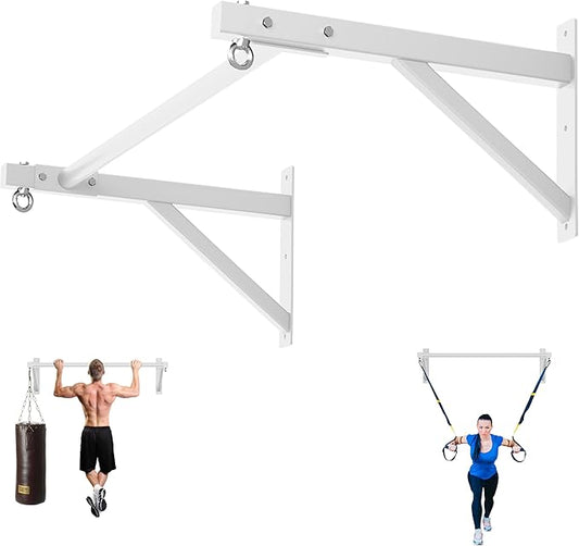 Pull Up Bar Wall Mounted, Heavy Duty 650 lbs Capacity Chin Up Bar, 48" Multi-Grip Strength Training