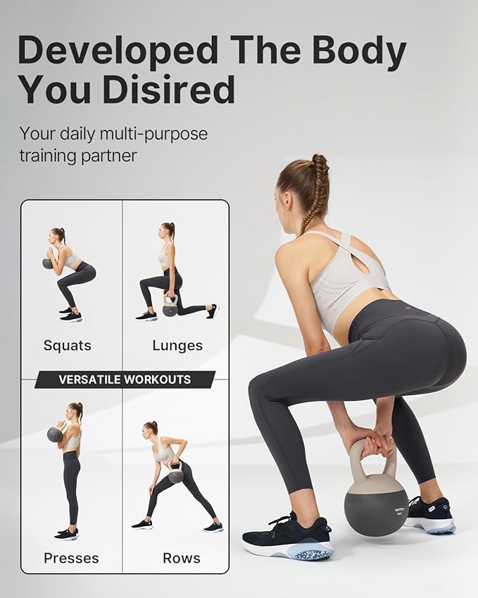 YOTTOY Soft Kettlebell, Set for Strength Training Kettlebells & Home Workouts, Soft-Sided Cushioned