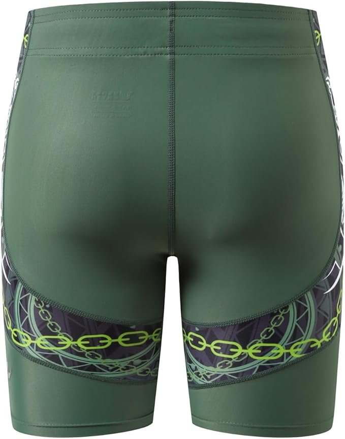 HUGE SPORTS Men's Rash Guard Swim Shorts Compression Swimming Jammer Cool Dry Active Swimsuit