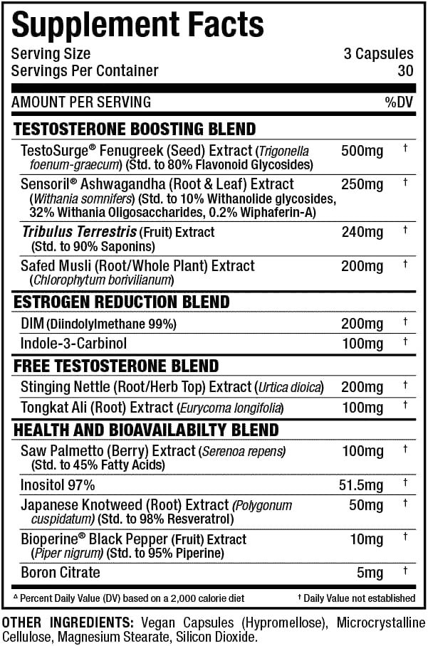 ALLMAX Nutrition TESTOFX Xtreme Testosterone Booster for Men, Tribulus Terrestris, Ashwagandha