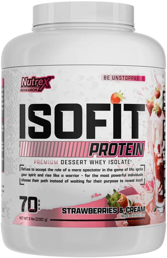 Nutrex Research IsoFit Whey Protein Powder Instantized 100% Whey Protein Isolate (70 Servings