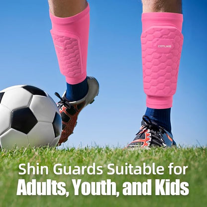Soccer Shin Guards for Kids Youth Adults, Shin Guard Soccer Sleeves for 2-18 Years Old Boys Girls