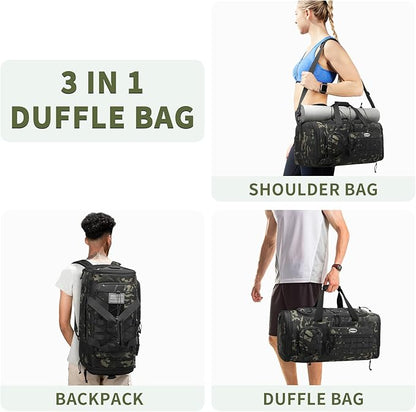 Bosstin Gym Bag for Men & Women,45L Travel Duffle Sports Duffel Bag Gym Weekender Overnight