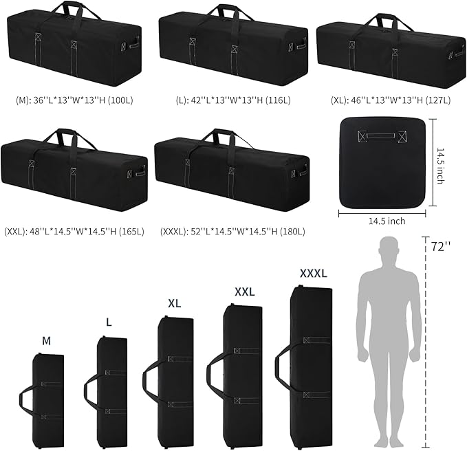 52 Inch Large Duffle Bag for Travel Camping - 180L Extra Large Heavy Duty Duffel Bag, Sport