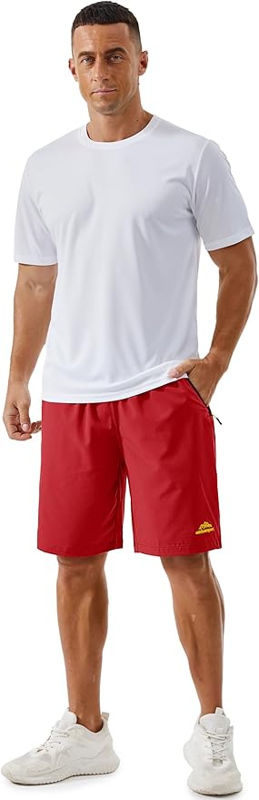 TACVASEN Men's Running Athletic Shorts 9" Quick Dry Workout Gym Shorts Lightweight Summer Shorts 3