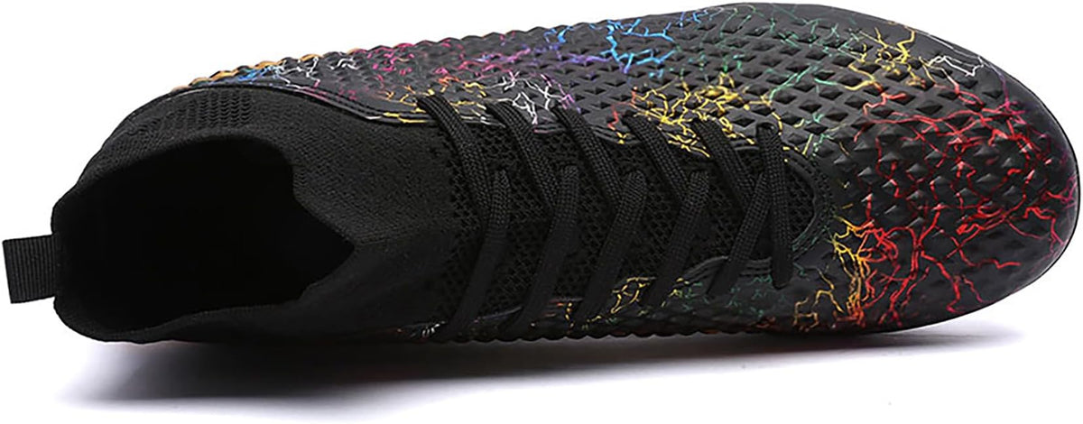 Men's Soccer Shoes High-Top Soccer Cleats Outdoor Breathable Athletic Professional Spikes Youth