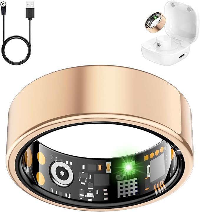 Smart Health Ring for Women Men, Fitness Tracker Ring with Heart Rate, Blood Oxygen, Sleep Tracker
