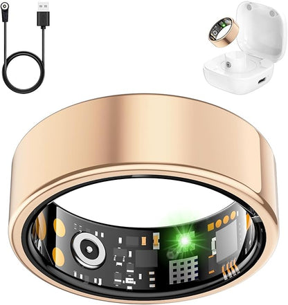 Smart Health Ring for Women Men, Fitness Tracker Ring with Heart Rate, Blood Oxygen, Sleep Tracker