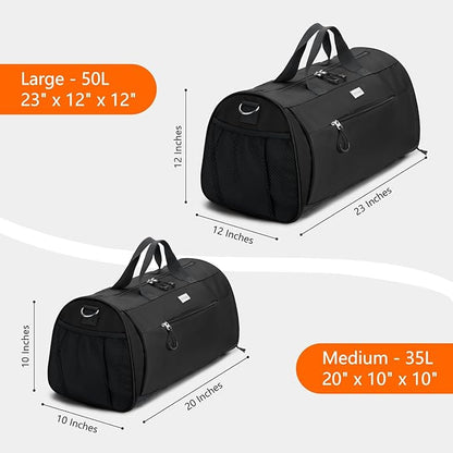 TOPDesign Gym Bag for Women & Men, Unisex Duffel Bag with Shoe Compartment & Wet Pocket for Travel