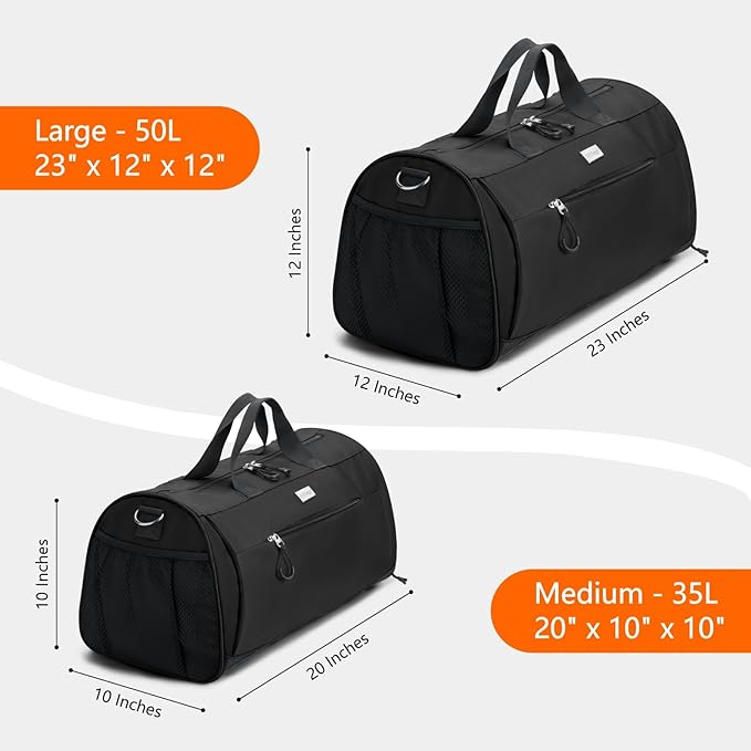 TOPDesign Gym Bag for Women & Men, Unisex Duffel Bag with Shoe Compartment & Wet Pocket for Travel