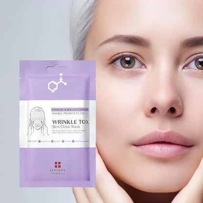 Leaders Insolution Wrinkle Tox Skin Clinic Mask | Adenosine-Infused Anti-Aging Facial Sheet for