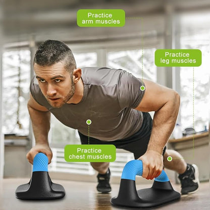 Kipika Push Up Bars, Pushup Stands, Anti-Slip Soft Plastic Push Up Handles, Bottom Anti-Slip Pad