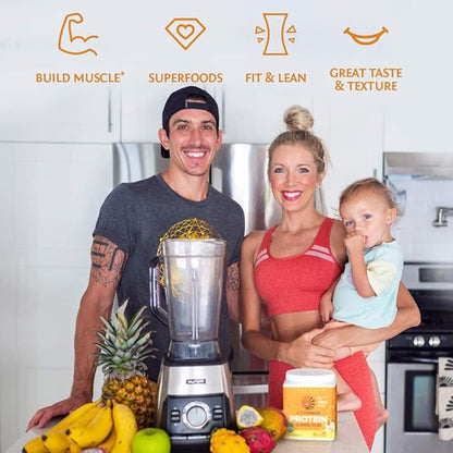 Clean Vegan Protein Powder Chocolate | Organic Protein Powder Plant Based Formula with 5 Superfood