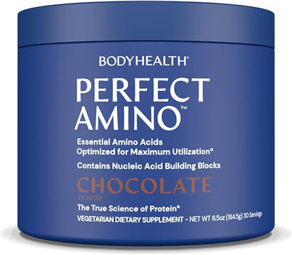 BodyHealth PerfectAmino Powder - BCAA and EAA Powder for Pre and Post Workout - Amino Acid Energy