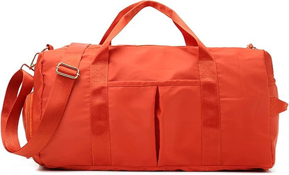 ZUEVI Sports Gym Duffel Bag for Men or Women Waterproof Weekender Travel Bag with Shoes Compartment