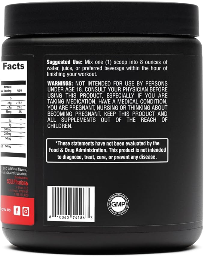 Sculpt Nation by V Shred Post Workout - Creatine Complex Post Workout Muscle Recovery and Builder