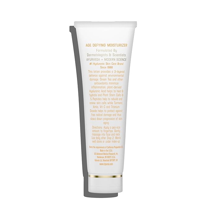 Hylunia Triple Defense Day Lotion | Age-Defying Moisturizer | Vitamin C, Turmeric & Titanium