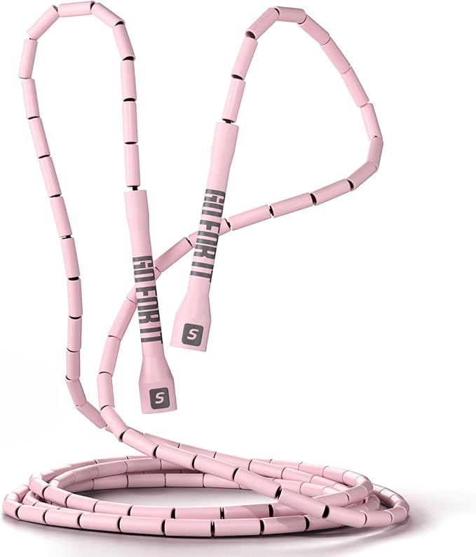 Sportbit Elite Beaded Jump Rope - Adjustable Speed Rope for Fitness, CrossFit, Boxing