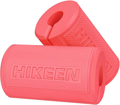 Hikeen Thick Bar Dumbbell Grips,Non Slip Hard Rubber Barbell Grips,Grips for Weight Lifting, Muscle