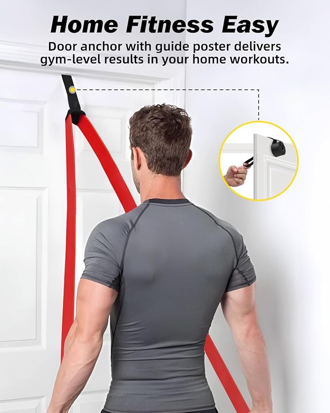 Zacro Resistance Bands, 6 Resistance Levels Pull Up Assistance Bands, Exercise Bands for Men&Women