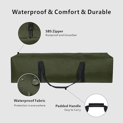TOPDesign 46 Inch Extra Large Zippered Duffel Bag for Travel Camping Sports Equipment Storage