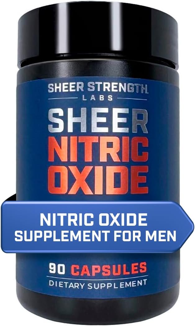 Sheer Strength Labs Nitric Oxide Supplement for Men - Clinically Tested for Pumps & Blood Flow