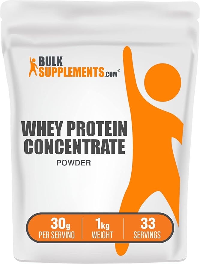 BulkSupplements.com Whey Protein Concentrate Powder - Whey Protein Powder Supplement, Unsweetened