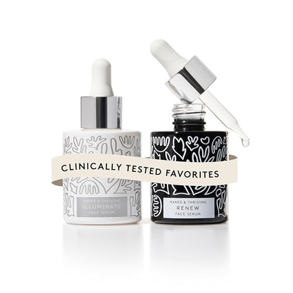 Naked & Thriving Wrinkle-Fighter Set, Includes Renew Resurfacing Night Serum (30 mL) & Illuminate