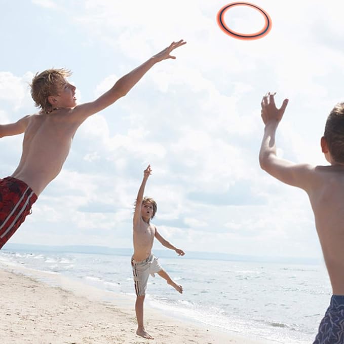 JEEFUD Flying Disc for Kids Adults 11 inch Flying Ring, 3 Pack Beach Backyard Sports Play Soft