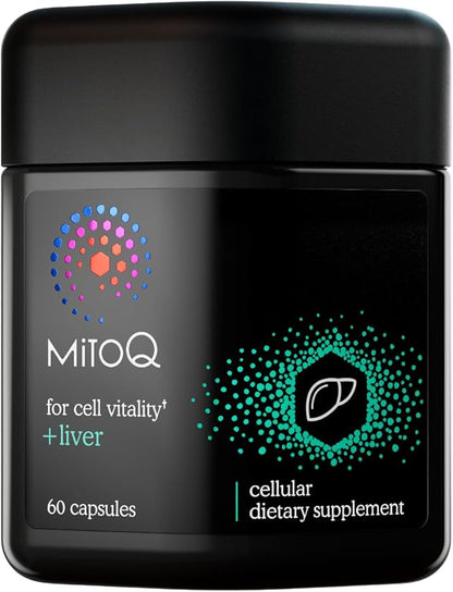 MitoQ +Liver Premium CoQ10 Antioxidant - Contains Mitoquinol Mesylate, Choline, Milk Thistle