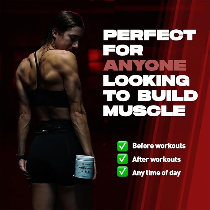 ALPHA LION Creatine Monohydrate Powder, 5000mg Per Serving (5g), Supports Muscle Strength, Power