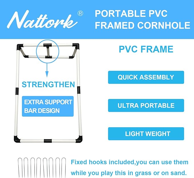 Portable Cornhole Set with 2 Collapsible Cornhole Boards, 8 Cornhole Bean Bags and Carrying Case