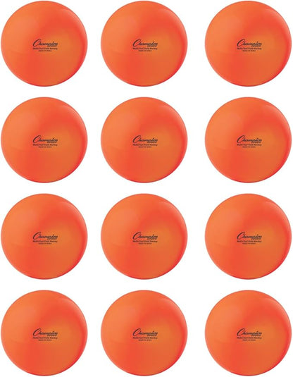 Champion Sports Field Hockey Practice Balls - 12 Pack in Multiple Colors