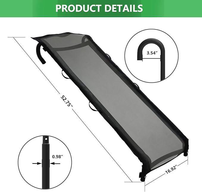 Eurmax USA Universal Easy-to-Assemble Trampoline Slide Ladder, Heavy Duty Steel Trampoline