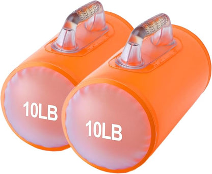 Water Dumbbells, Water Filled Training Dumbbells, Travel Weights Set, Adjustable Weights to 4-30