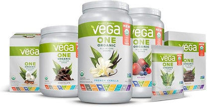 Vega Organic All-in-One Vegan Protein Powder, Chocolate - Superfood Ingredients, Vitamins for