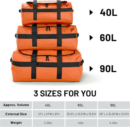 MIER Water Resistant Backpack Duffle Heavy Duty Convertible Duffle Bag with Backpack Straps for