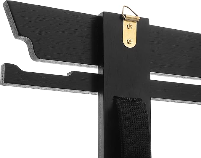 JUXYES Wall Hanging Martial Arts Belts Organizer for 10 Belts with Medal Hanger and Stickers
