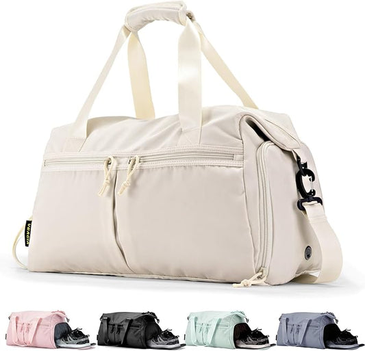 Weekender Duffel Bag with Shoe Compartment And Wet Pocket-Luggage Everyday Overnight Bag for Men