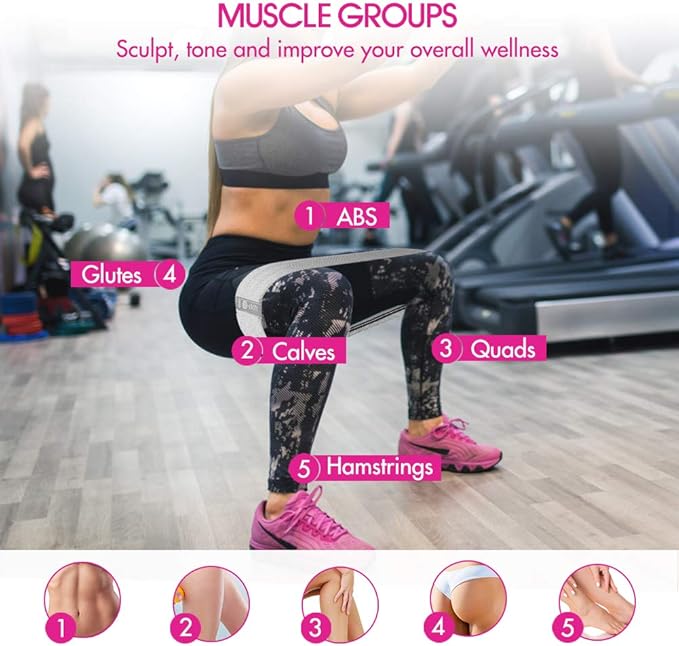 Resistance Bands, Fabric Workout Bands for Women & Men, Cloth Booty Resistance Loop Bands, Thick