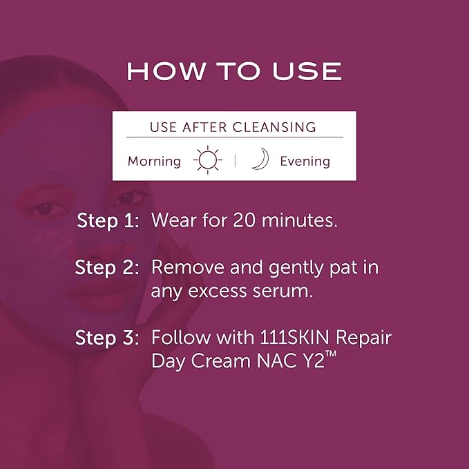 111SKIN Cryo De-Puffing Energy Facial Mask - Fragrance Free - Tighten, De-Puff & Refresh - Peptides