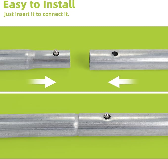 Trampoline Poles Replacement for Skywalker Or Jumpzylla,Galvanized Trampoline Enclosure Pole for