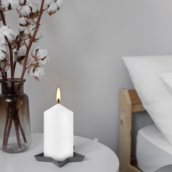 2"x4" High White Pillar Candles, Set of 20 Unscented. Bulk Buy. Ideal for Halloween, Wedding