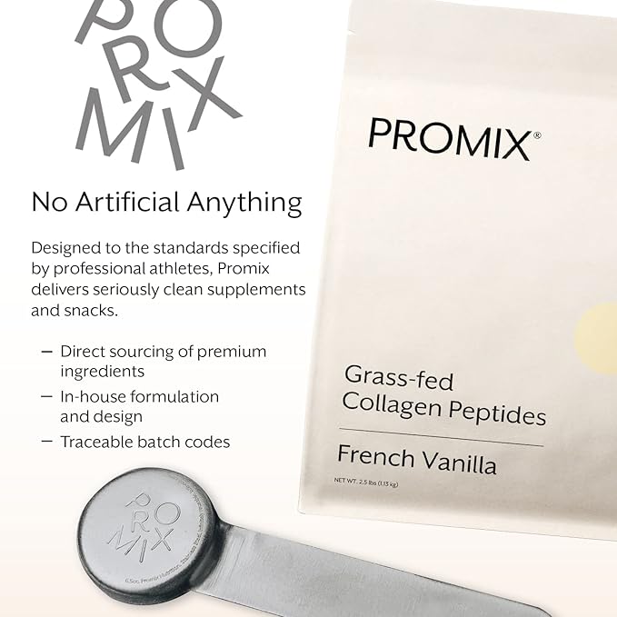 ProMix Nutrition Hydrolyzed Collagen Peptides Protein - Type 1 & 3 Grass Fed Collagen, Organic