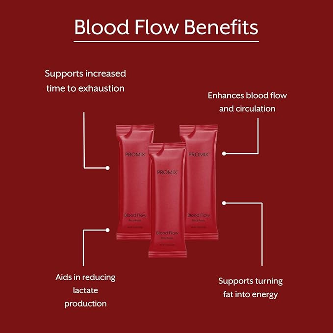 ProMix Nutrition Blood Flow - Nitric Oxide Supplement with Organic US Beet Root Powder - Cold