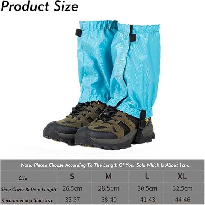 Ankle Gaiters,Lightweight Adjustable Leg Gaiters for Men Women, Waterproof Hiking Gaiters for